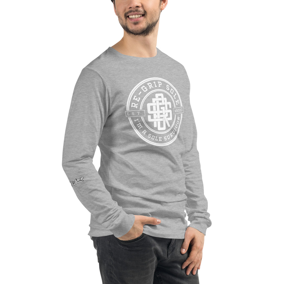 monogram long sleeve fitted shirt